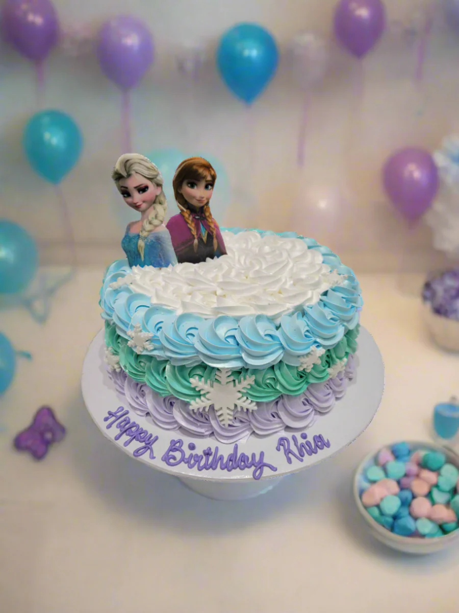 Rhia Frozen Rosette Cream Cake - Image 4