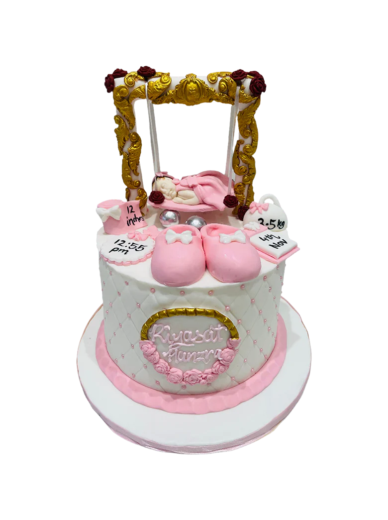 Risayat Baby Details Fondant Cake