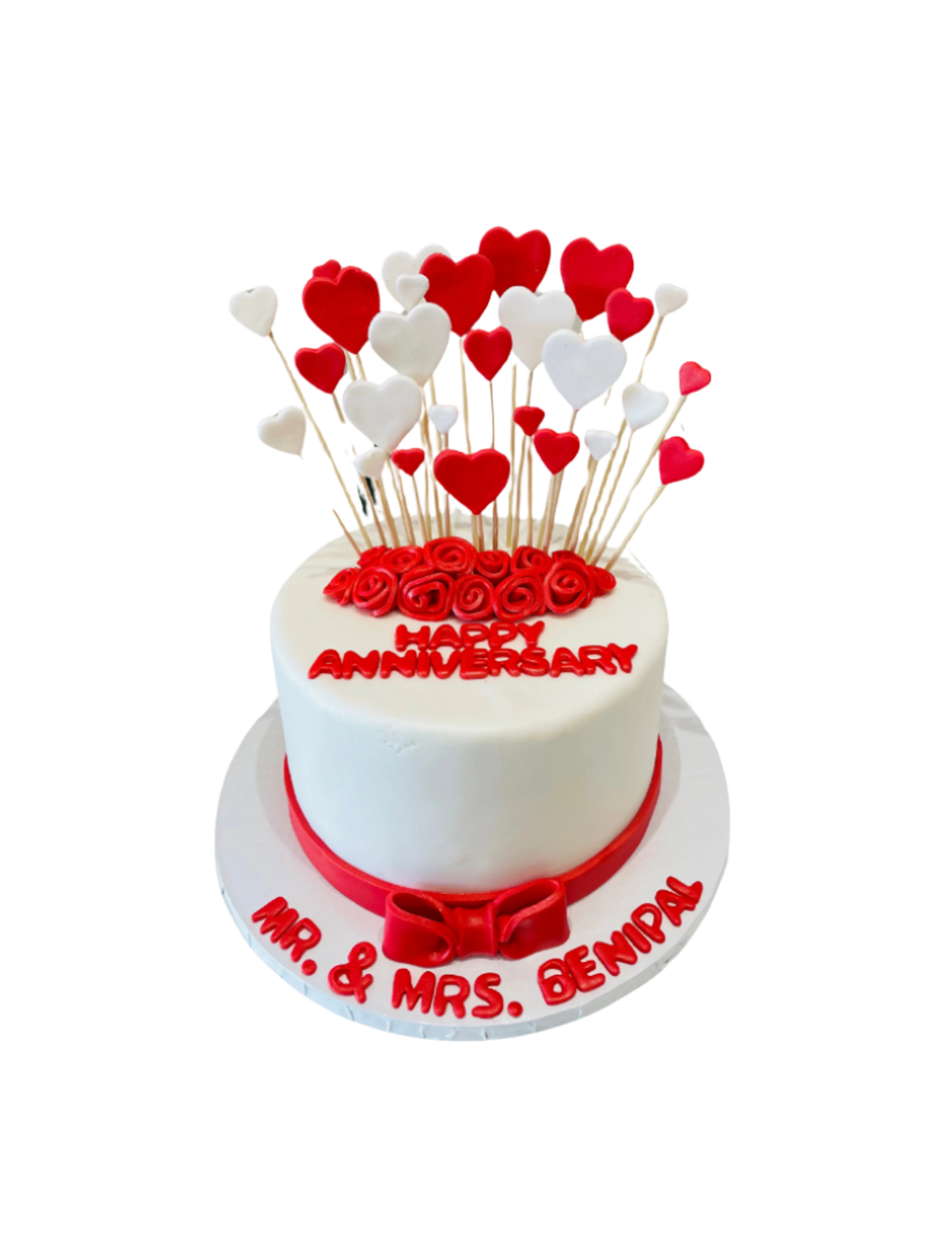 Rising Hearts Fondant Cake
