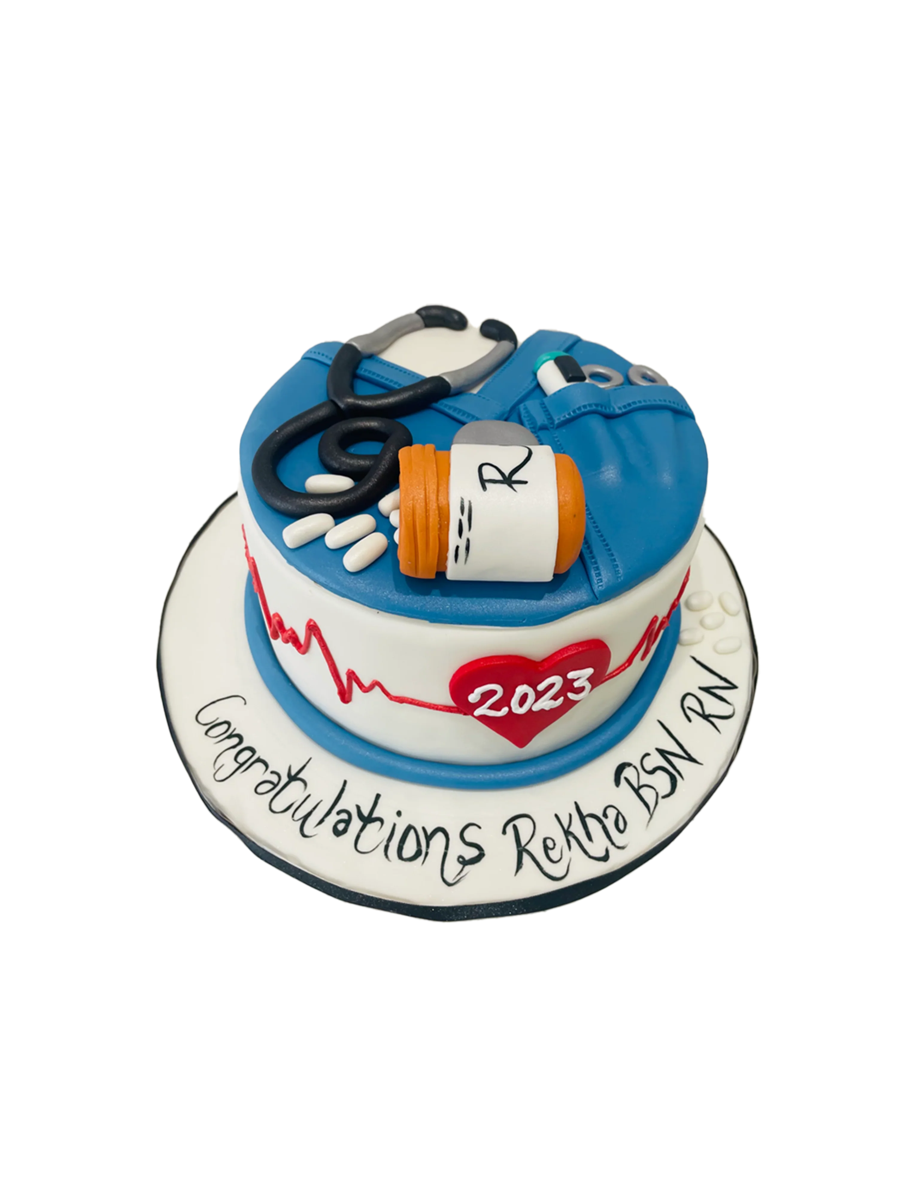 Rn Doctor Theme Fondant Cake