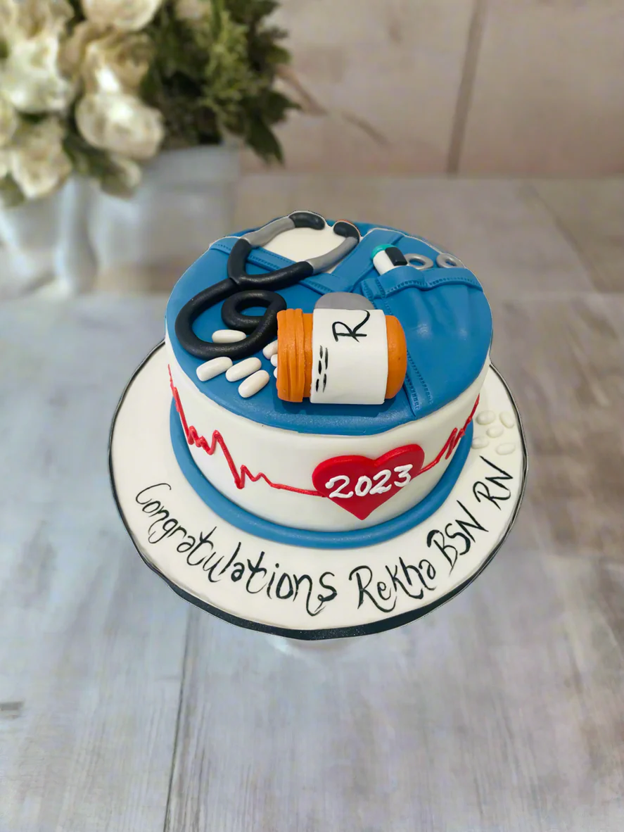 Rn Doctor Theme Fondant Cake - Image 2