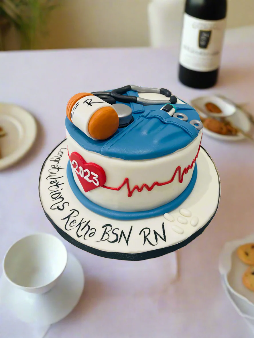 Rn Doctor Theme Fondant Cake - Image 3