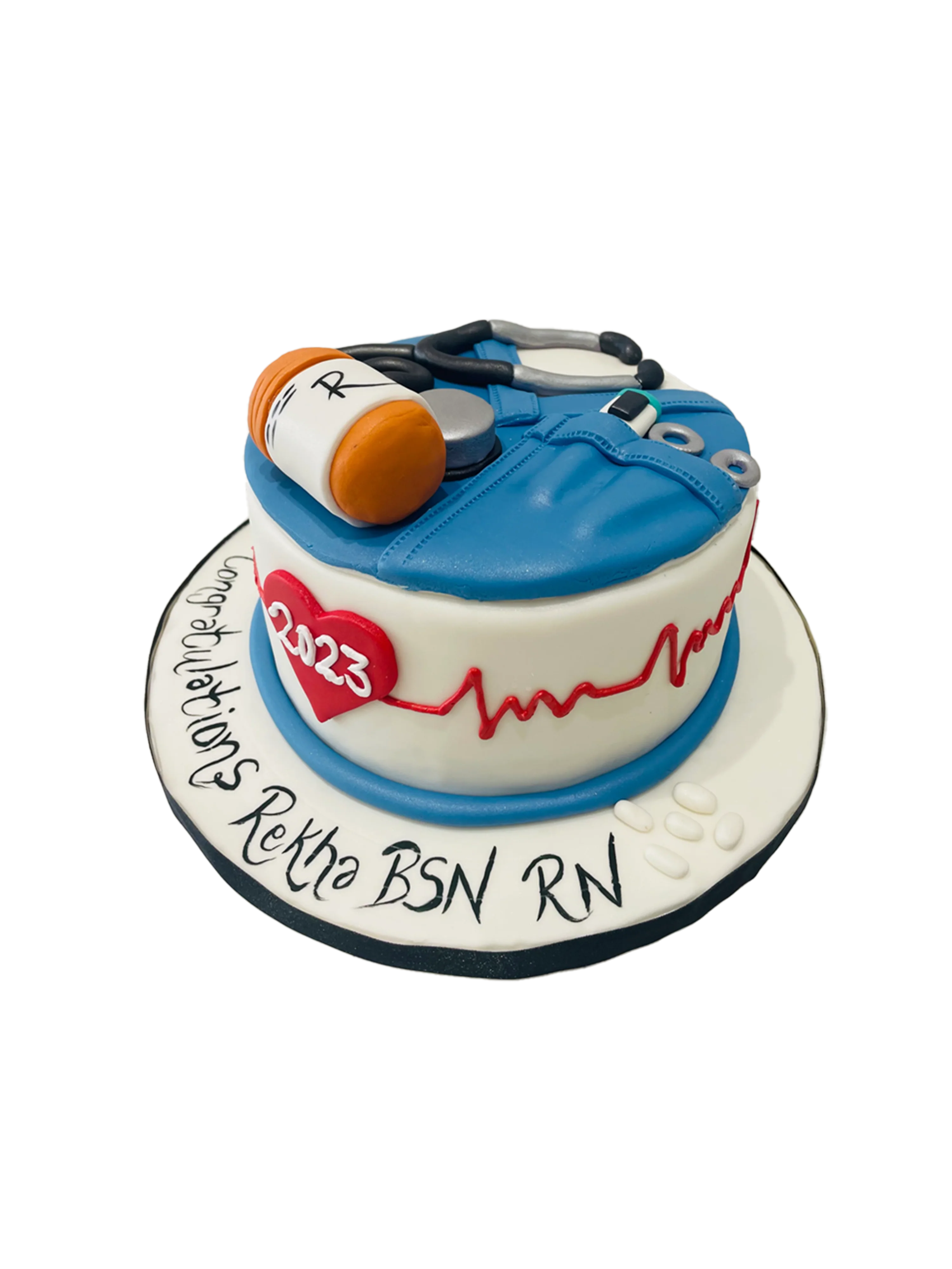 Rn Doctor Theme Fondant Cake - Image 4