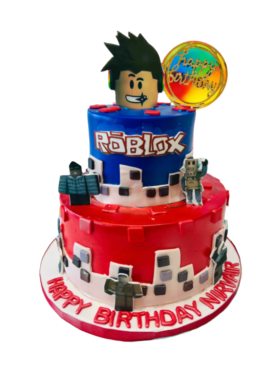 Roblox Fondant Tiered Cake