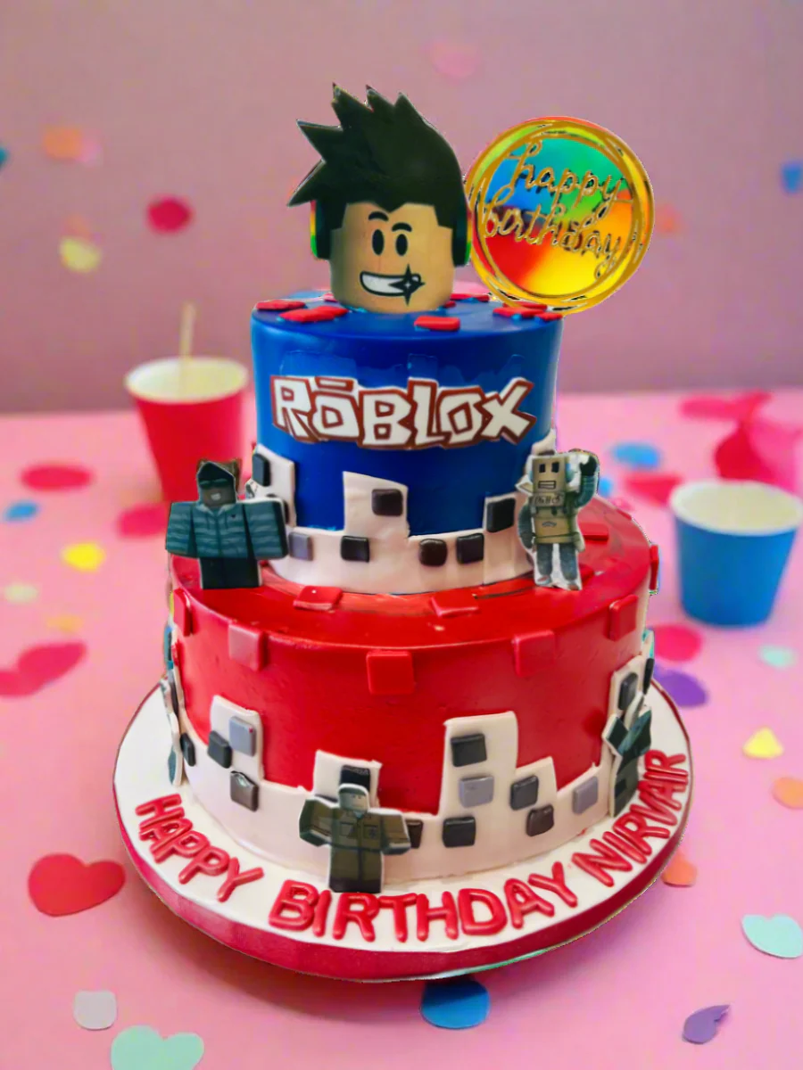 Roblox Fondant Tiered Cake - Image 4