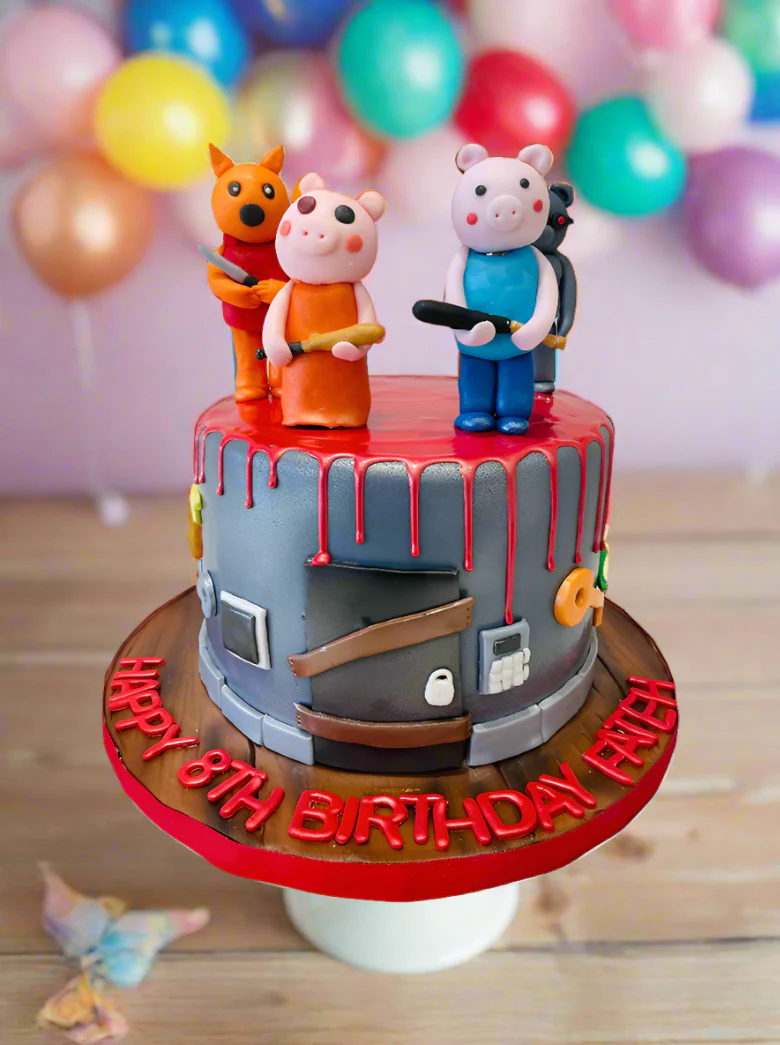 Roblox Killer Pig Fondant Cake - Image 2