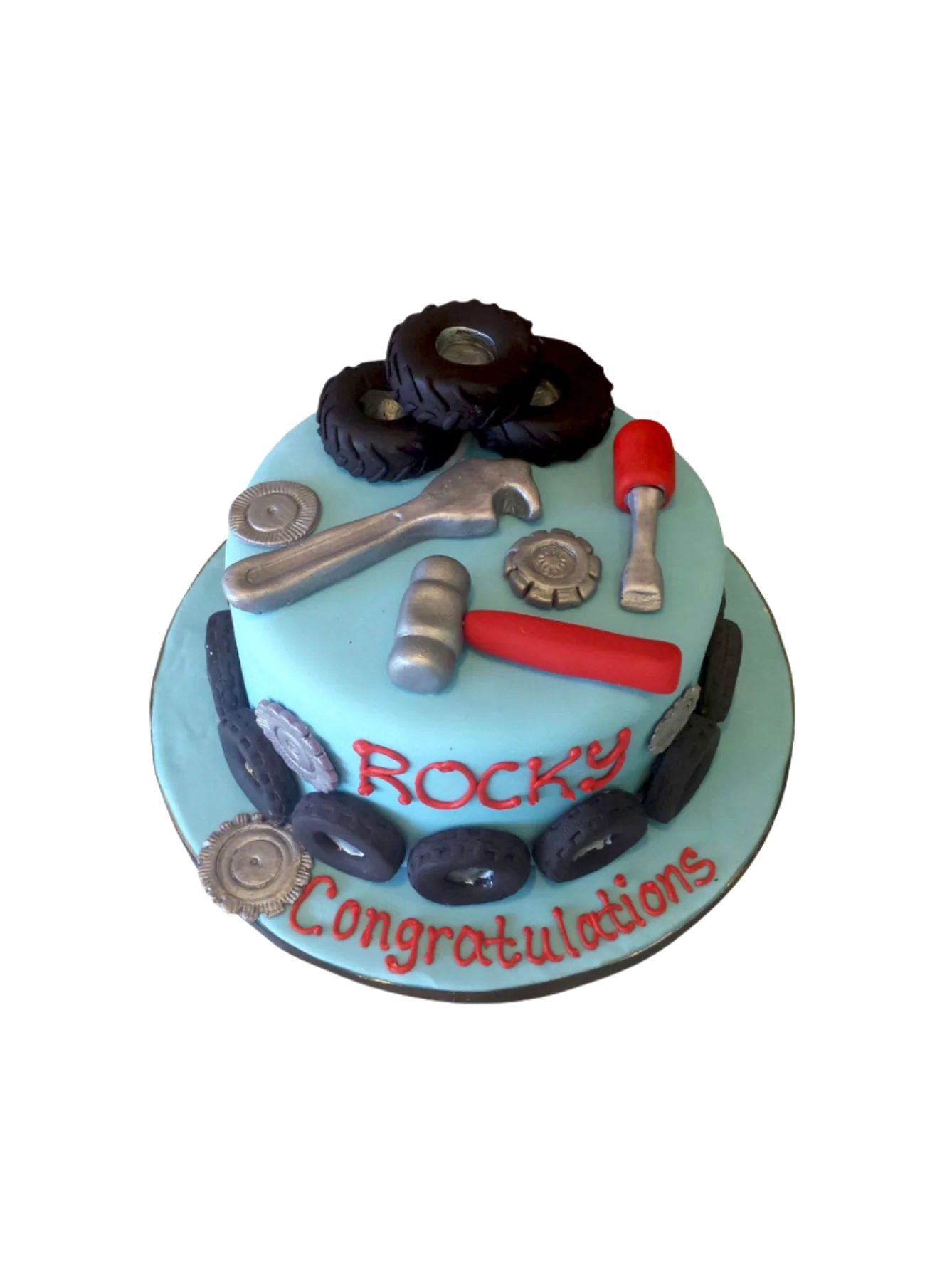 Rocky Mechanic Fondant Cake