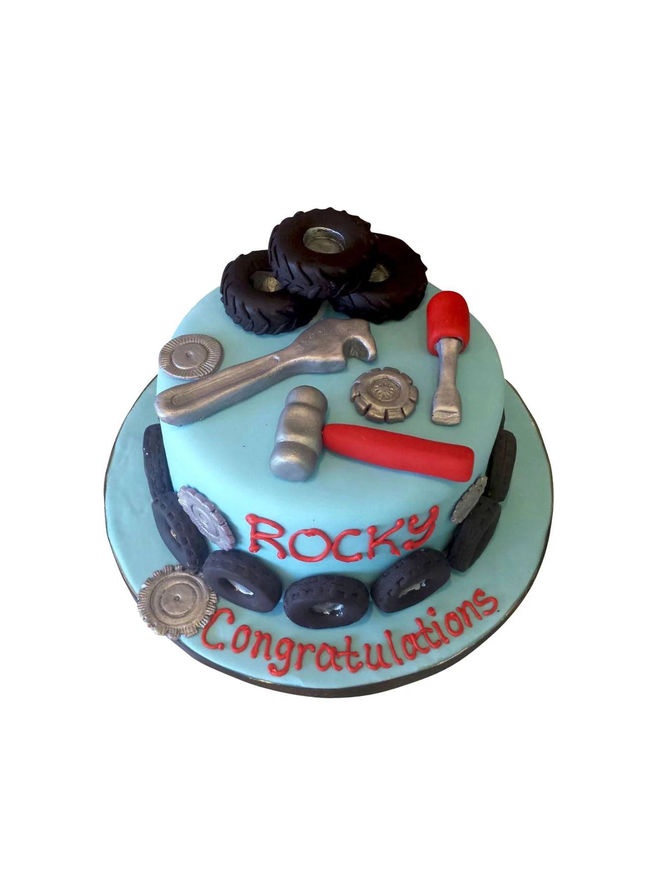 Rocky Mechanic Fondant Cake - Image 5
