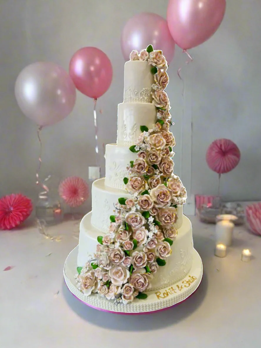Rohit & Shub Fondant Wedding Cake - Image 2