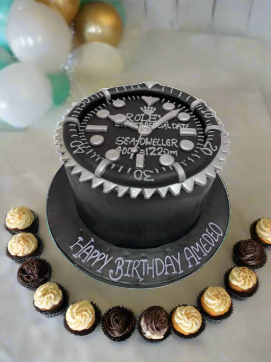 Rolex Watch Fondant Cake - Image 2