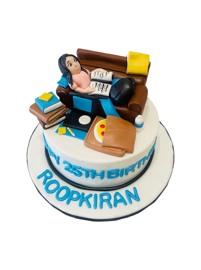 Roopkiran Book Lover Fondant Cake