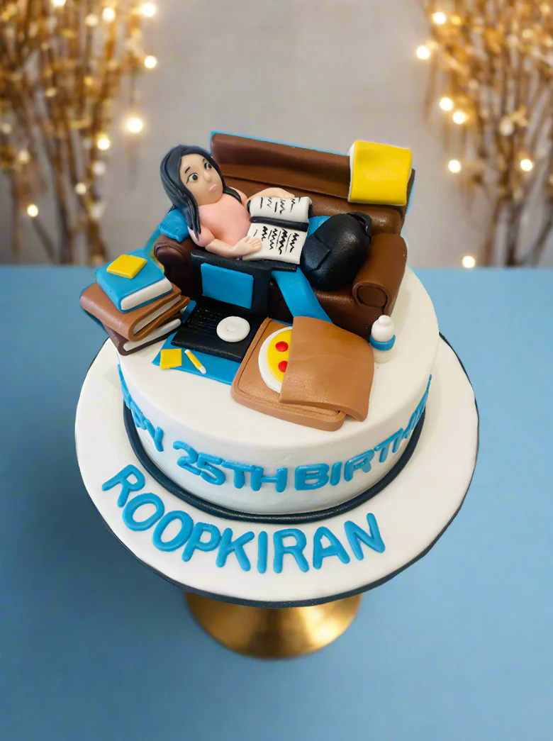 Roopkiran Book Lover Fondant Cake - Image 2