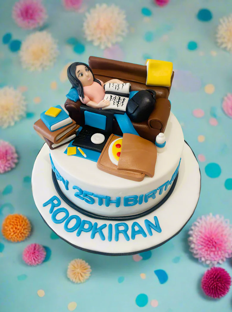 Roopkiran Book Lover Fondant Cake - Image 3