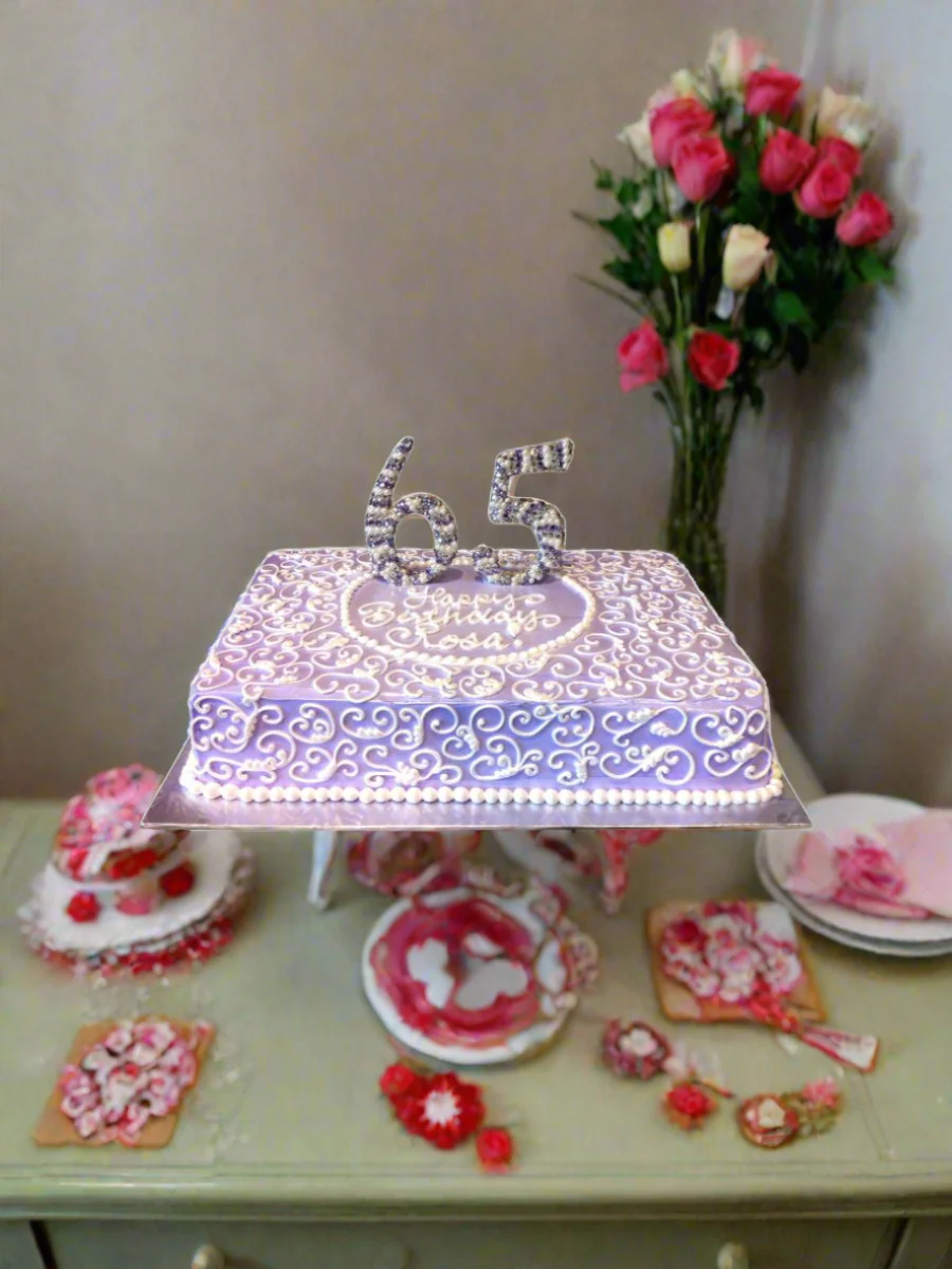 Rosa 65Th Birthday Cake - Image 2