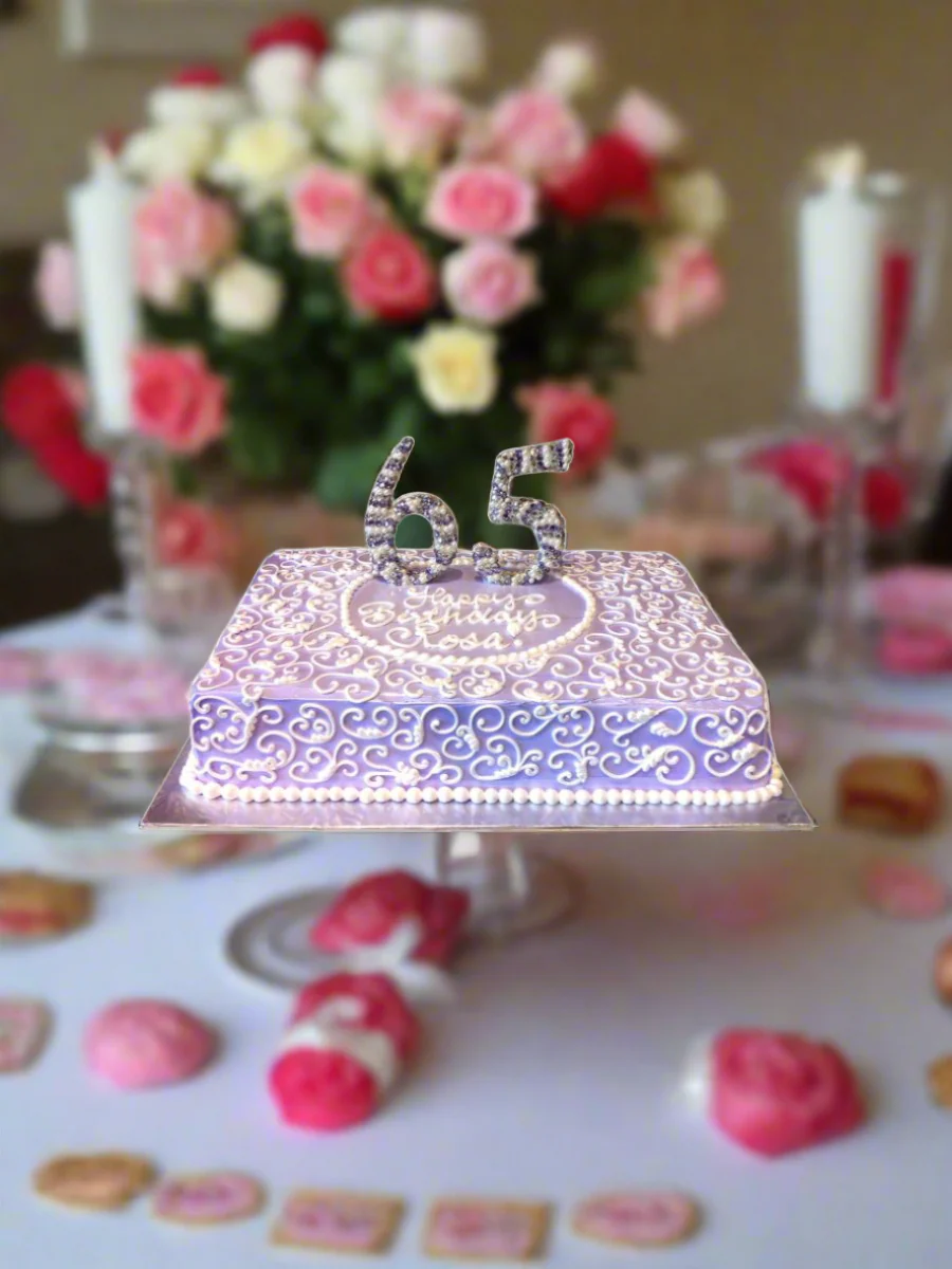 Rosa 65Th Birthday Cake - Image 4