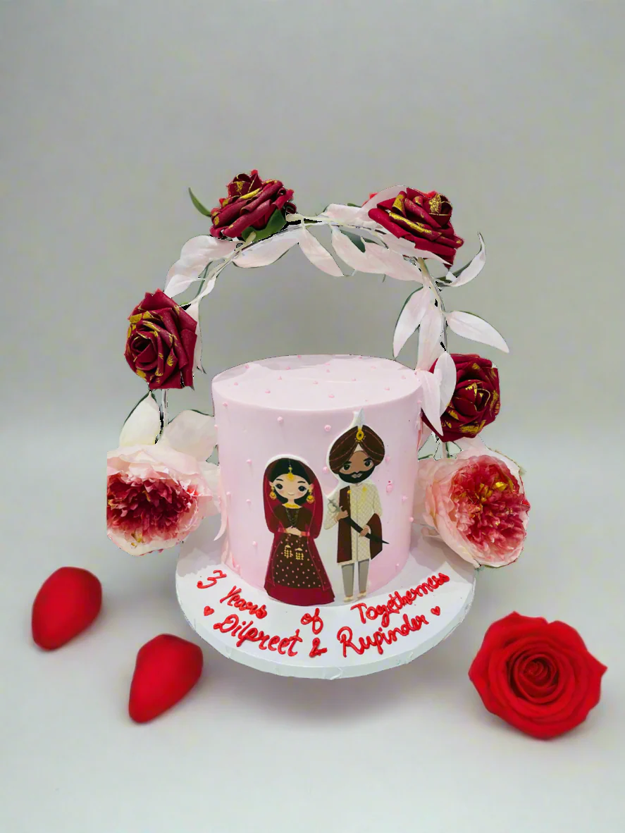 Rose Garland Anniversary Cake - Image 2
