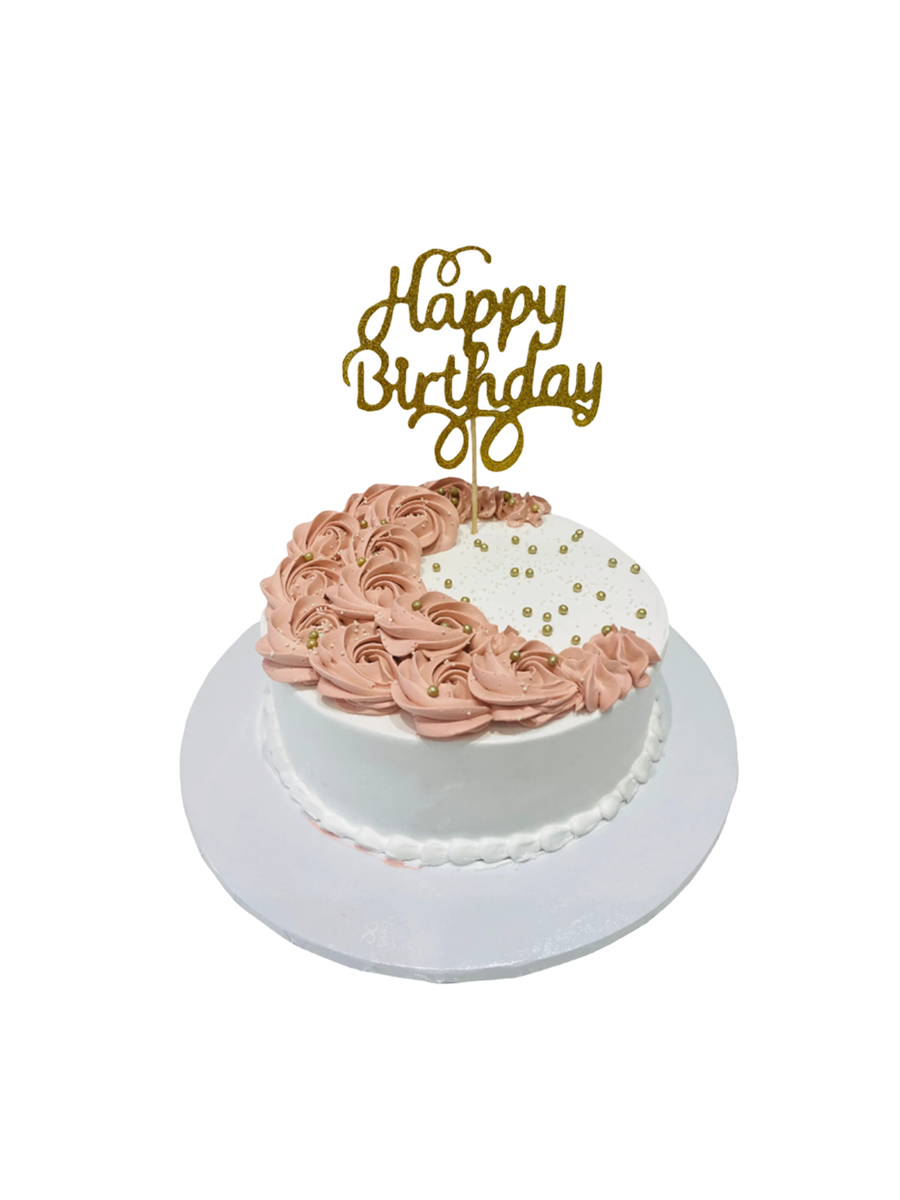Rose Gold Cream Cake