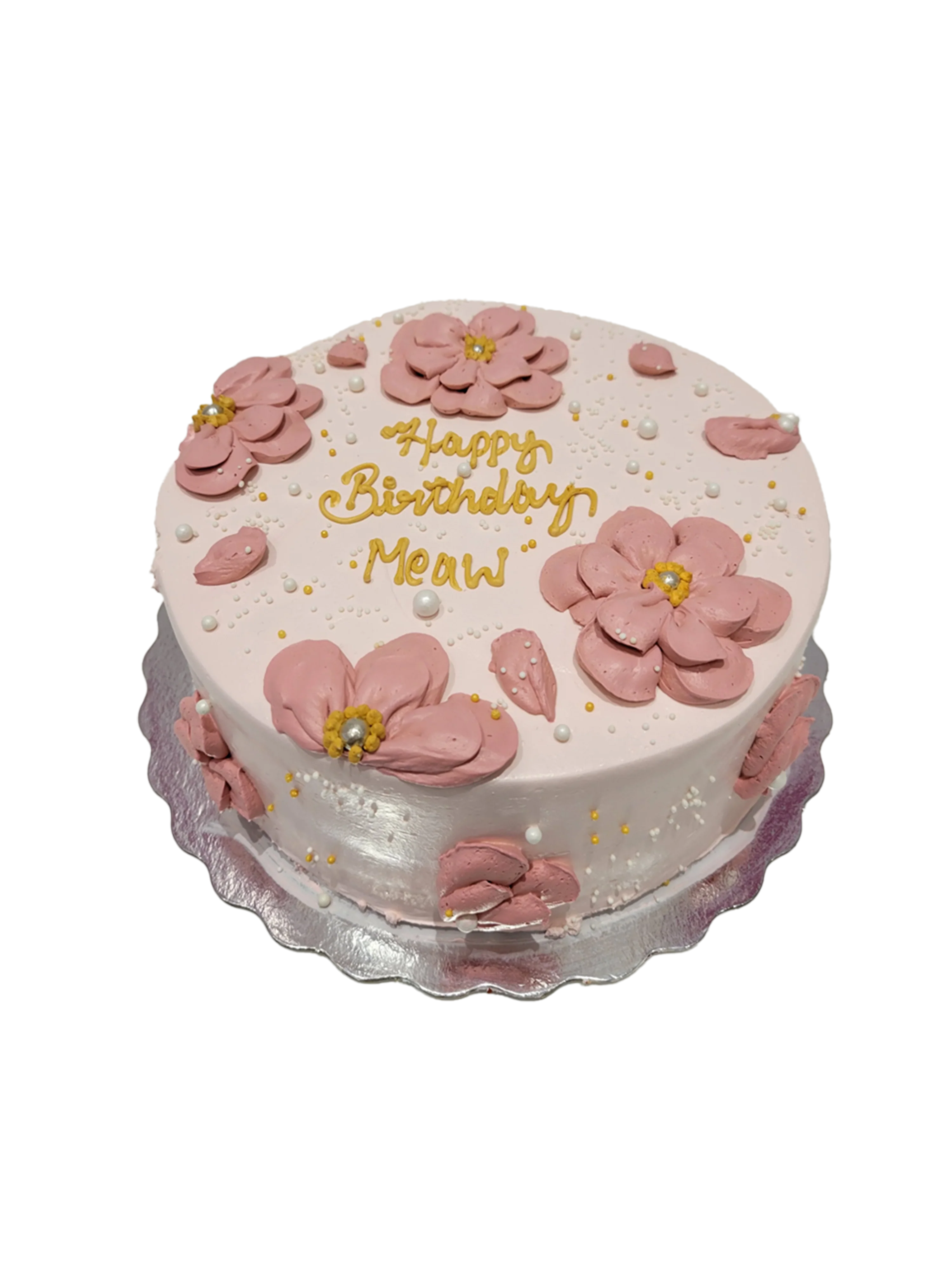 Rose Gold Floral Cake