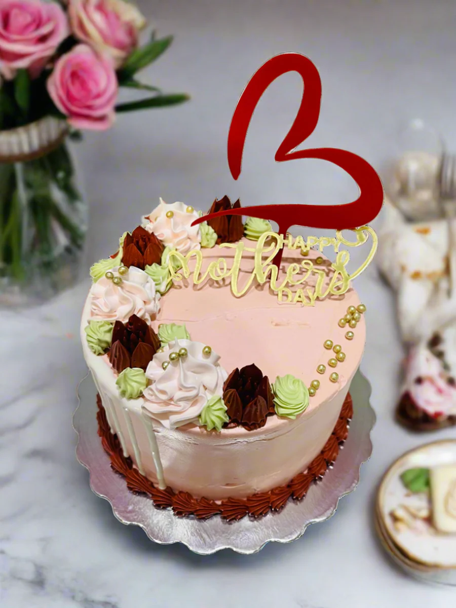 Rose Gold Mother's Day Cake - Image 3