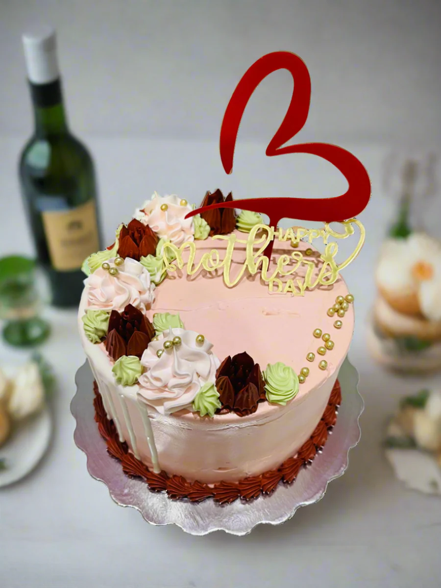 Rose Gold Mother's Day Cake - Image 4