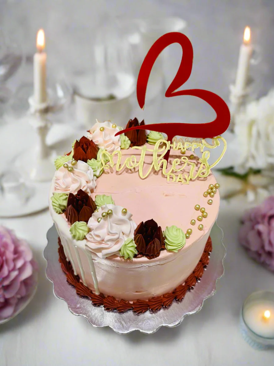 Rose Gold Mother's Day Cake - Image 5