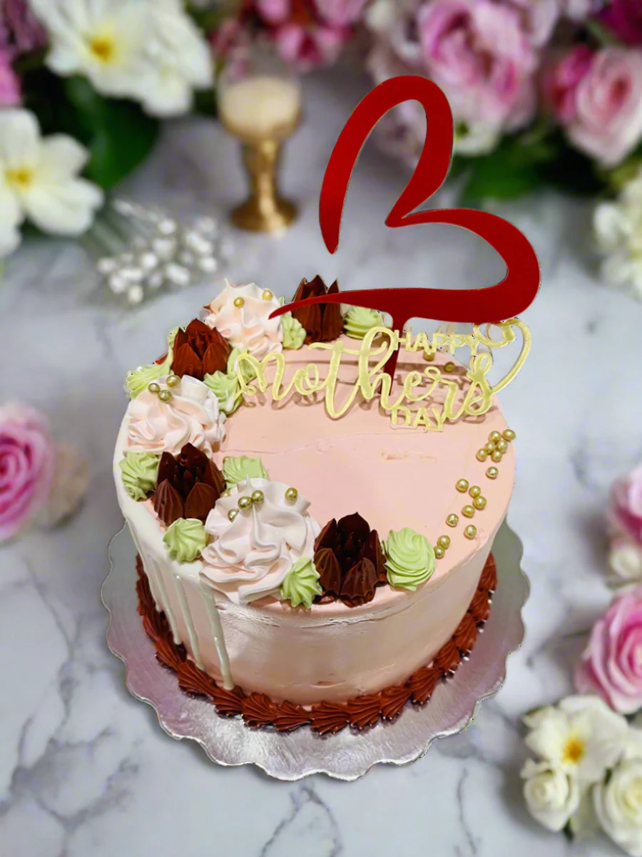 Rose Gold Mother's Day Cake - Image 6