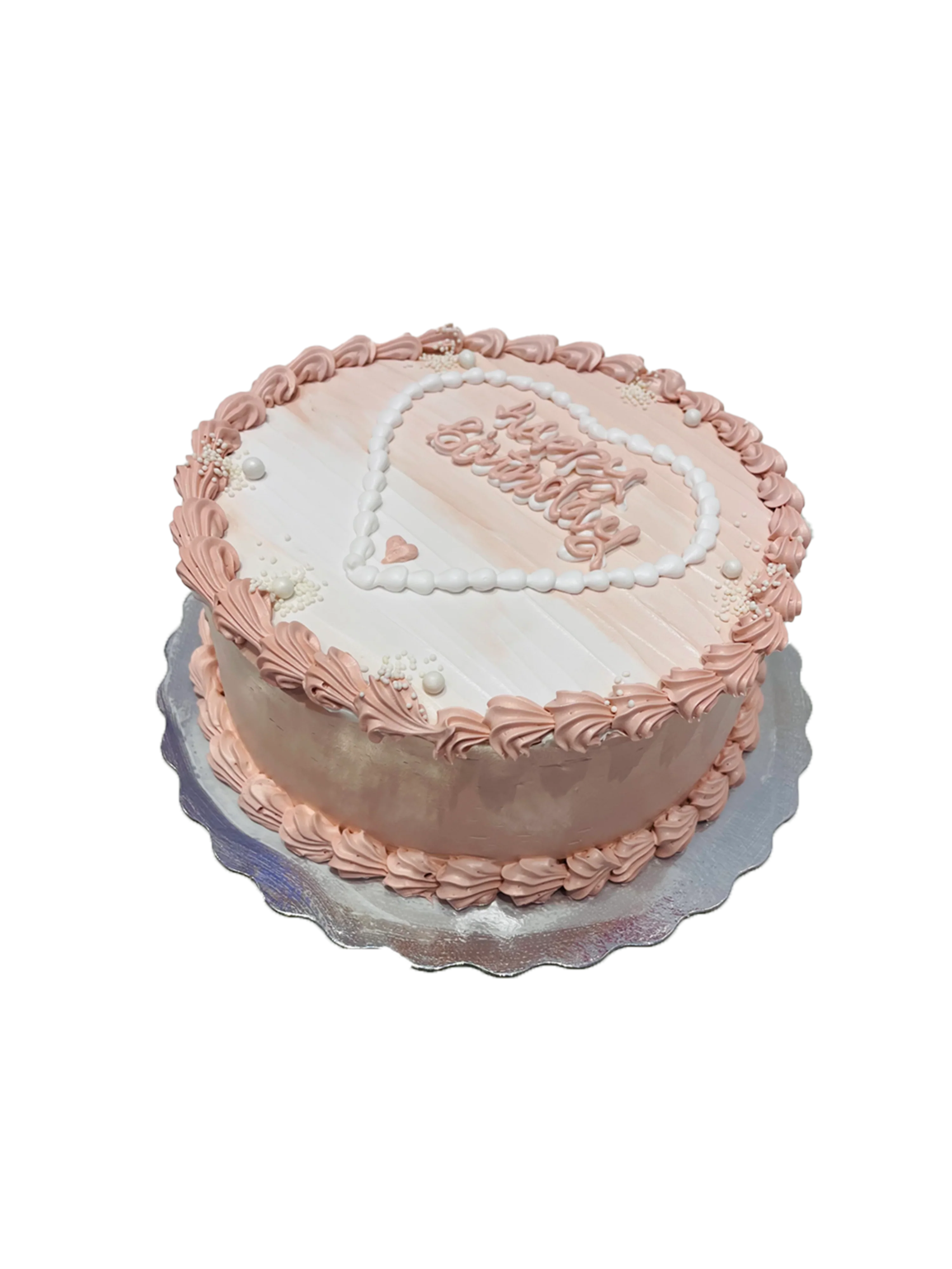 Rose Gold & White Cream Cake