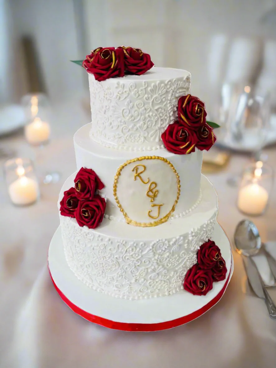 Rose Wedding Cake - Image 2