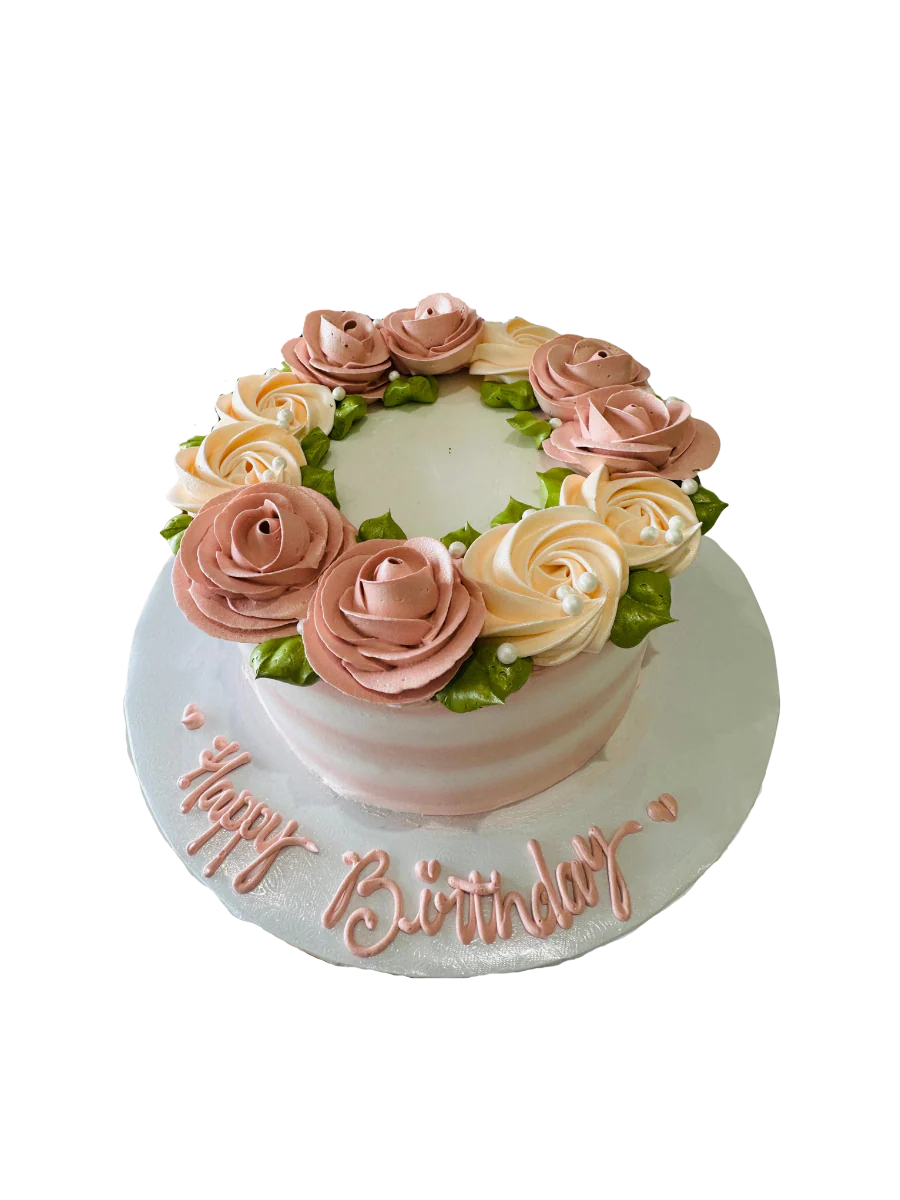 Rosegold Floral Cake