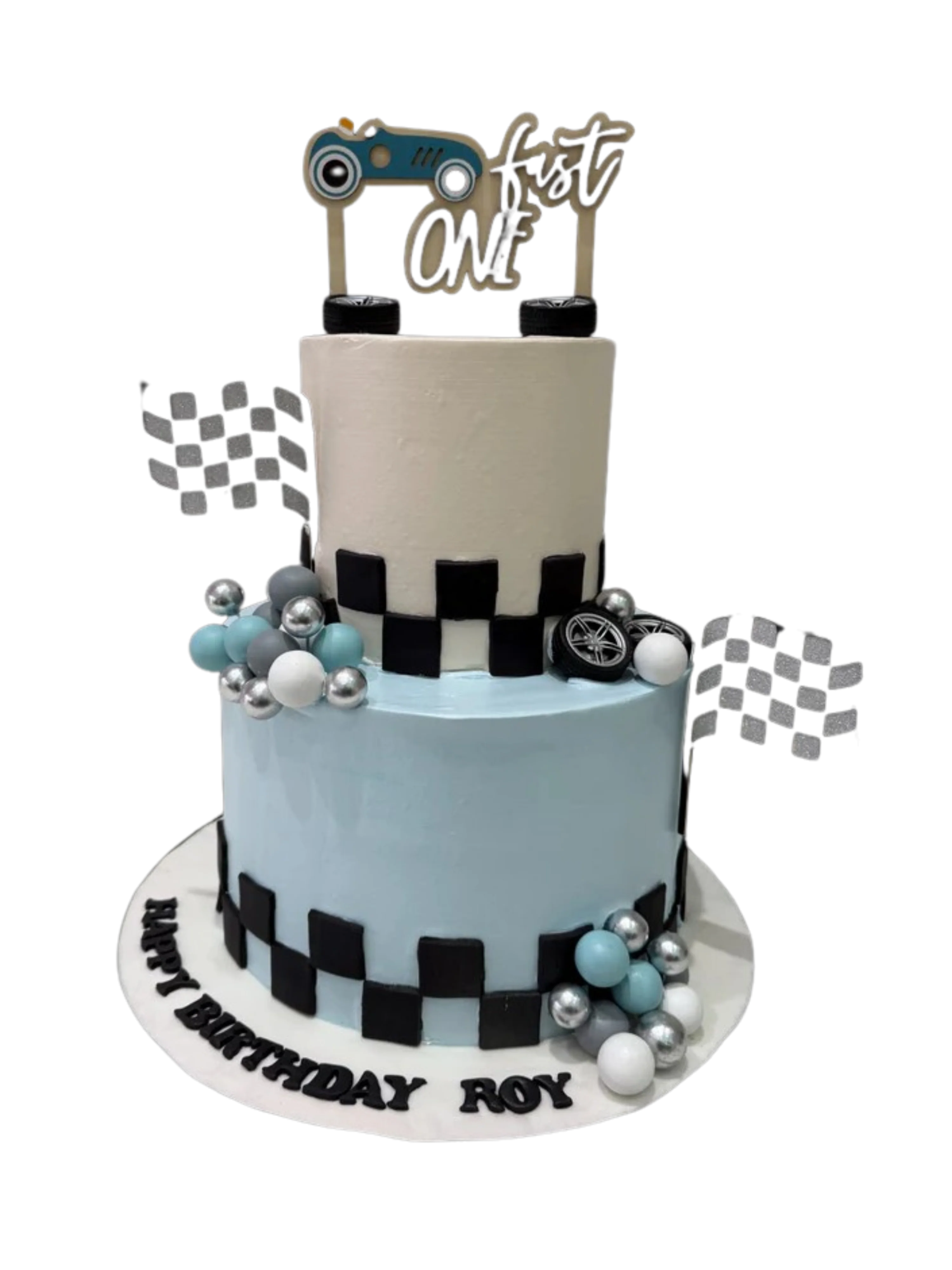 Roy Car Themed Tiered Cake