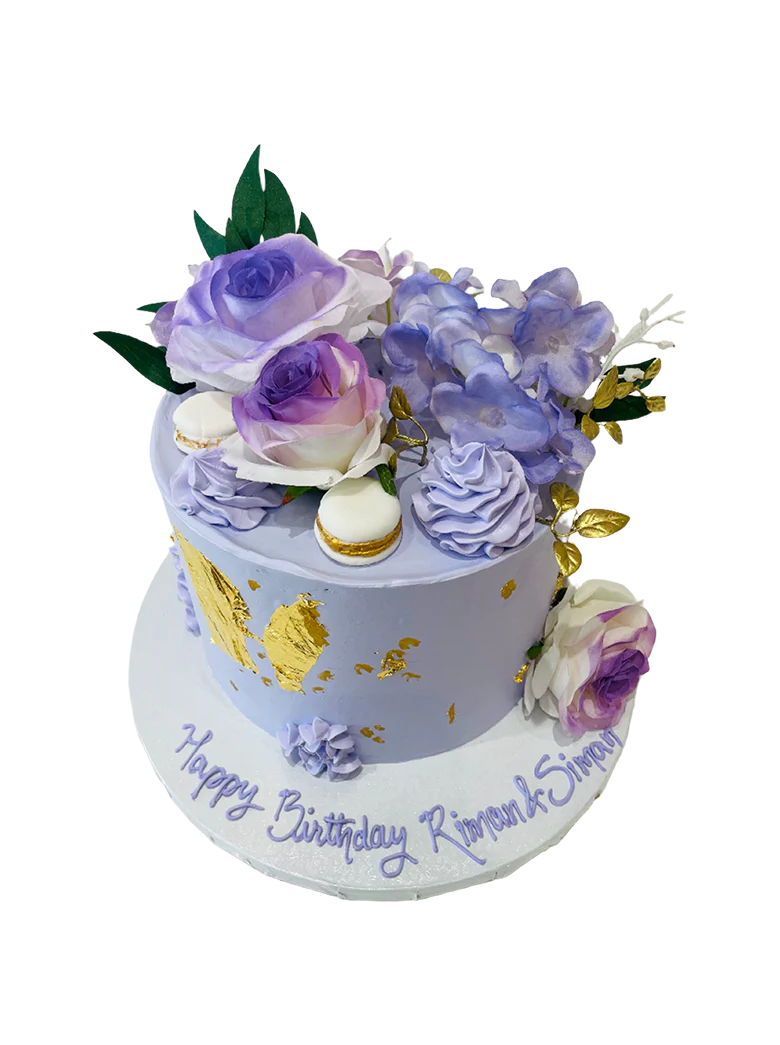 Rs Lilac Floral Cake