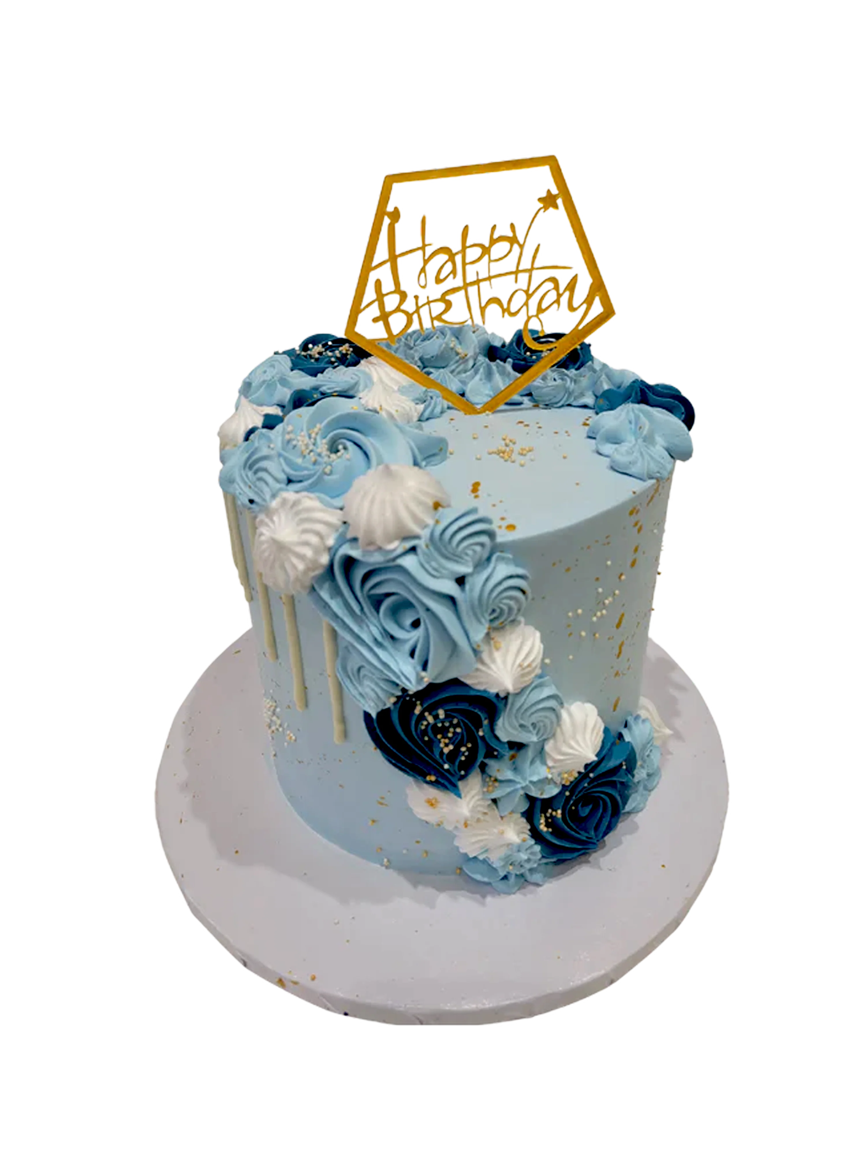 Ryaan Dusty Blue Birthday Cake