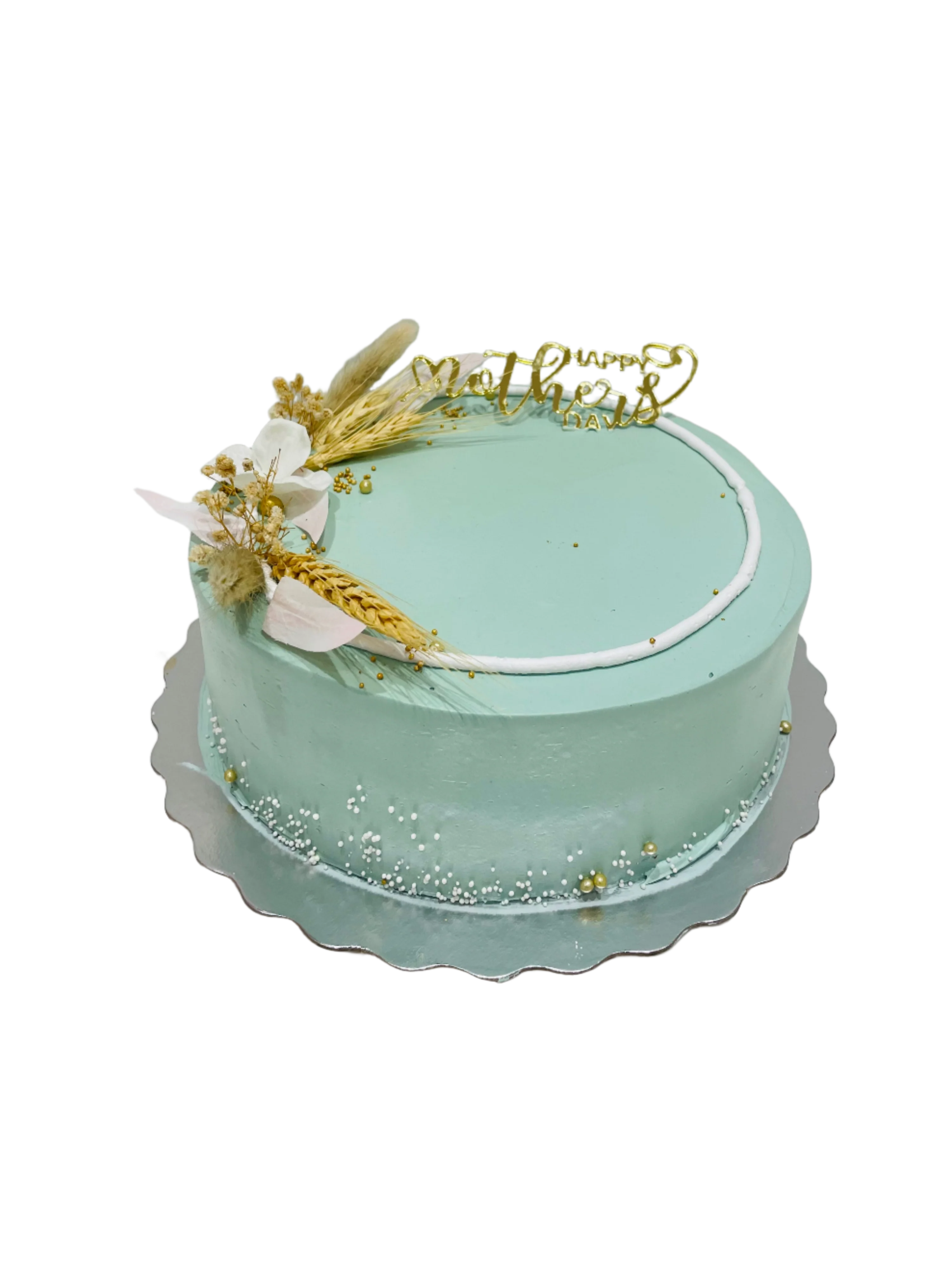 Sage Green & Ivory Mother's Day Cake