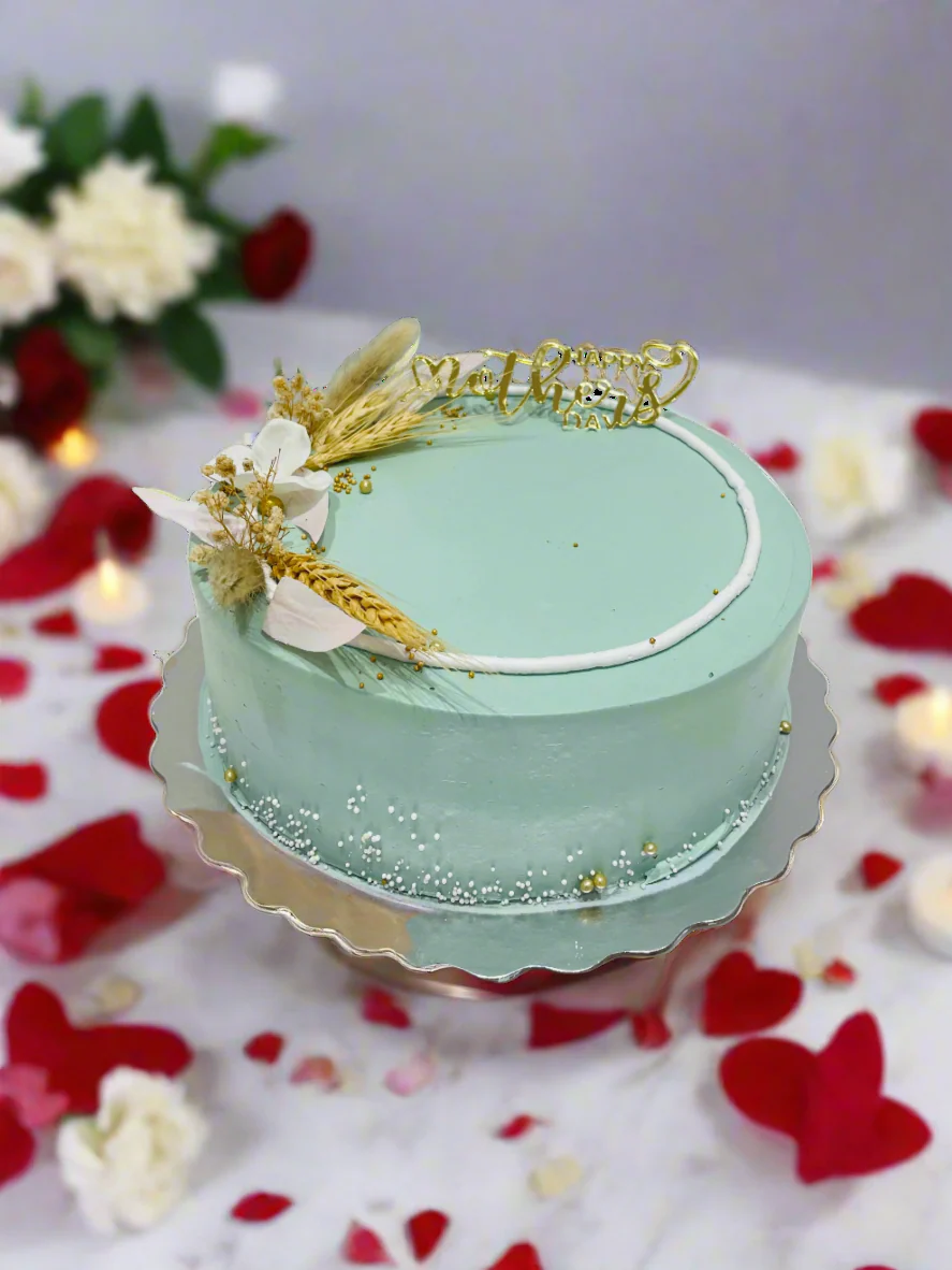 Sage Green & Ivory Mother's Day Cake - Image 2