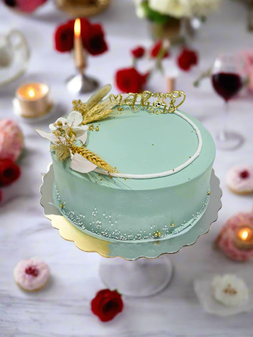 Sage Green & Ivory Mother's Day Cake - Image 3