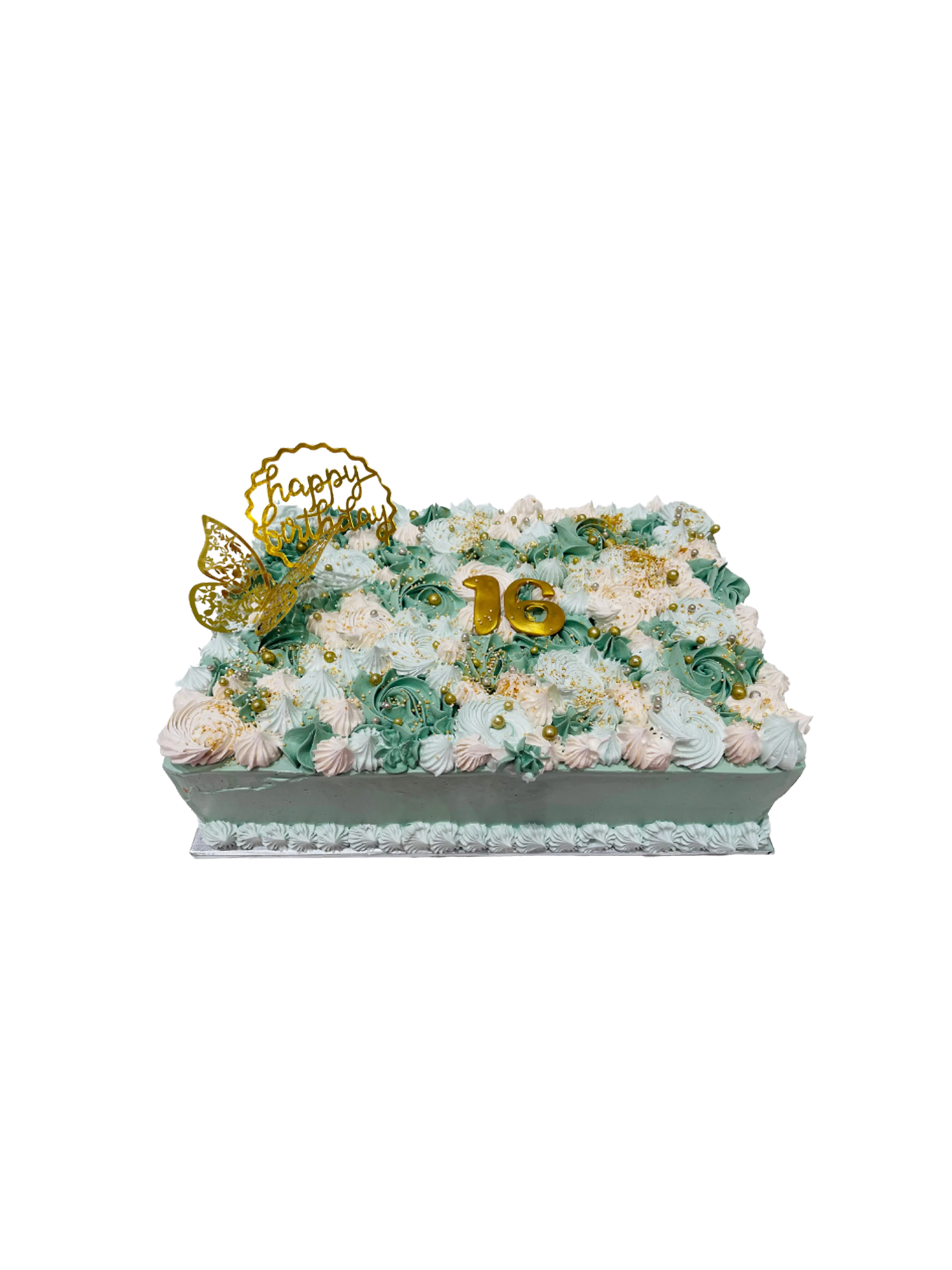 Sage Green Sweet Sixteen Cake