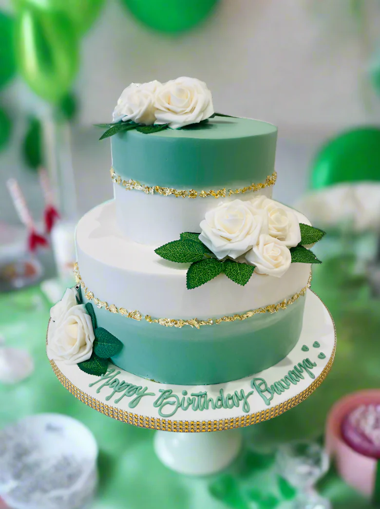 Sage Green Tiered Cake - Image 2