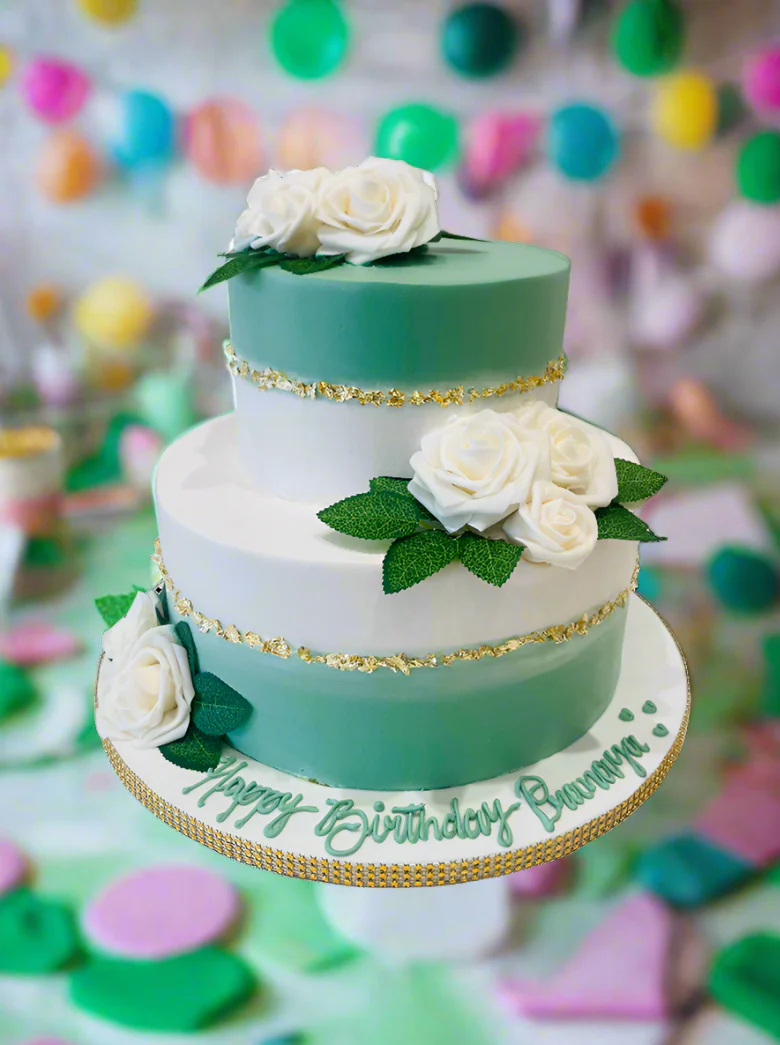Sage Green Tiered Cake - Image 3