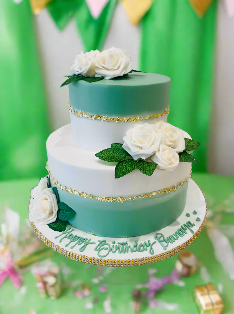 Sage Green Tiered Cake - Image 4