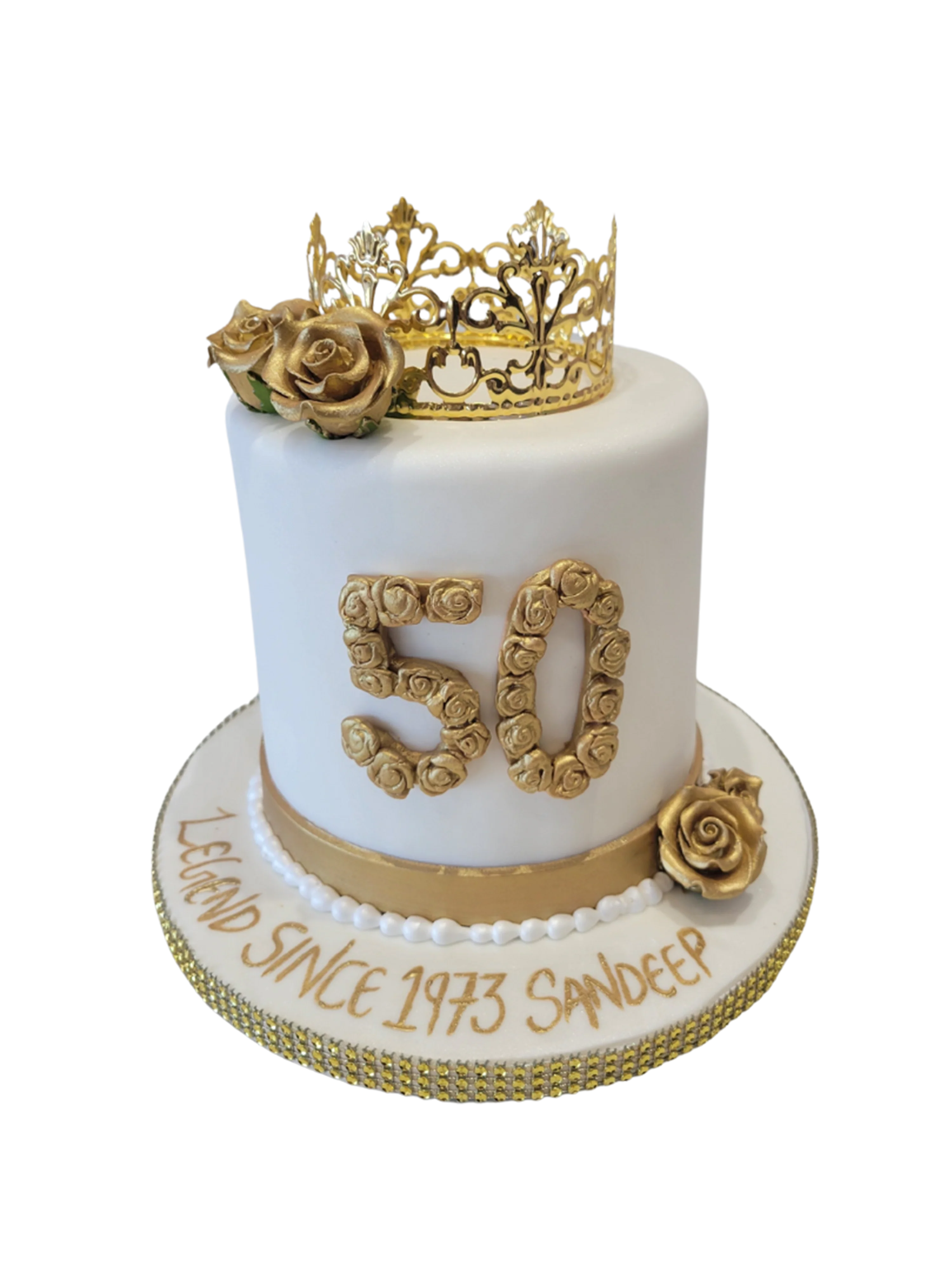 Sandeep 50Th Birthday Fondant Cake