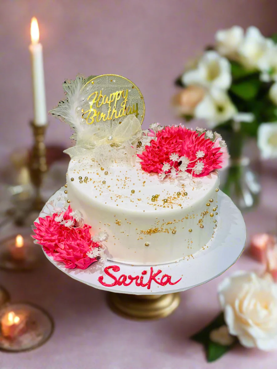 Sarika Floral Birthday Cake - Image 2