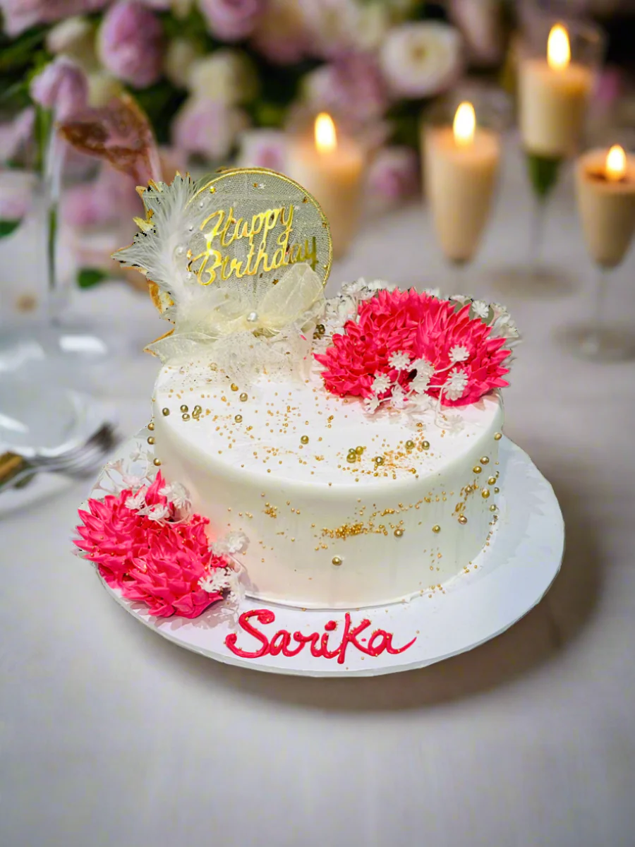 Sarika Floral Birthday Cake - Image 3