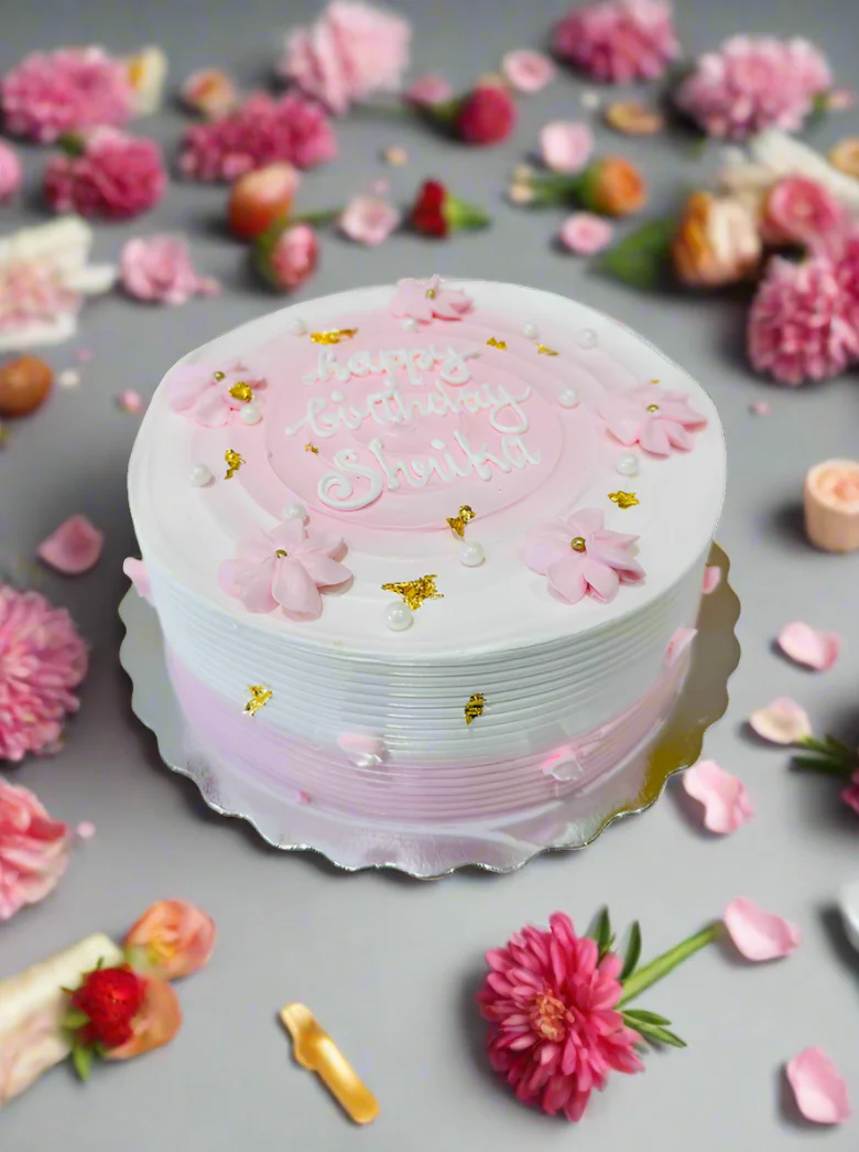 Sarika Pink Blossom Cake - Image 3