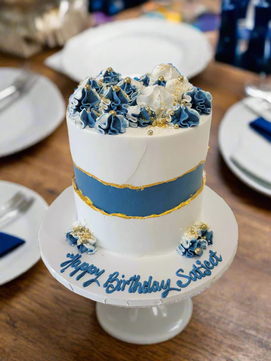 Satjeet Blue Cream Cake - Image 4
