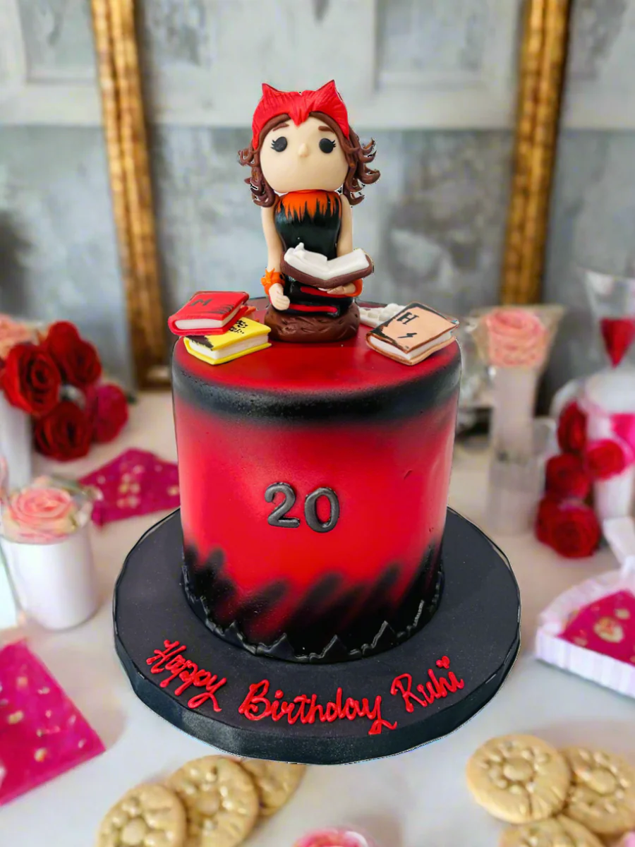 Scarlet Witch Fondant Cake - Image 2