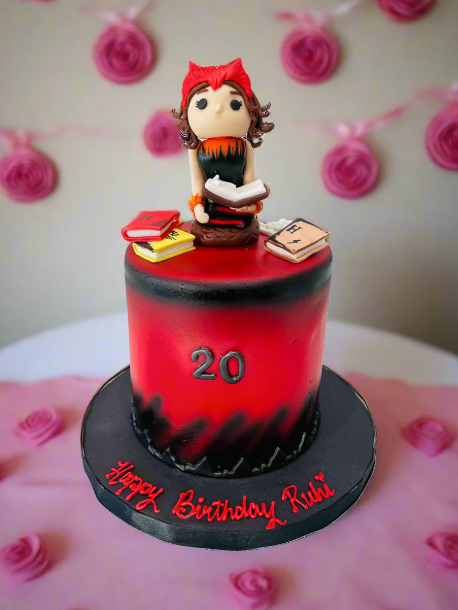 Scarlet Witch Fondant Cake - Image 3