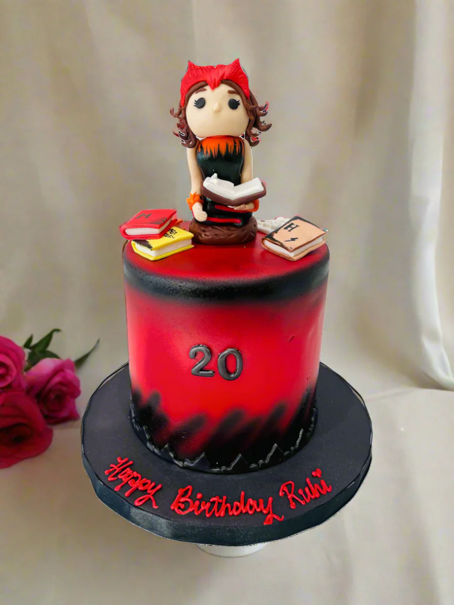 Scarlet Witch Fondant Cake - Image 4