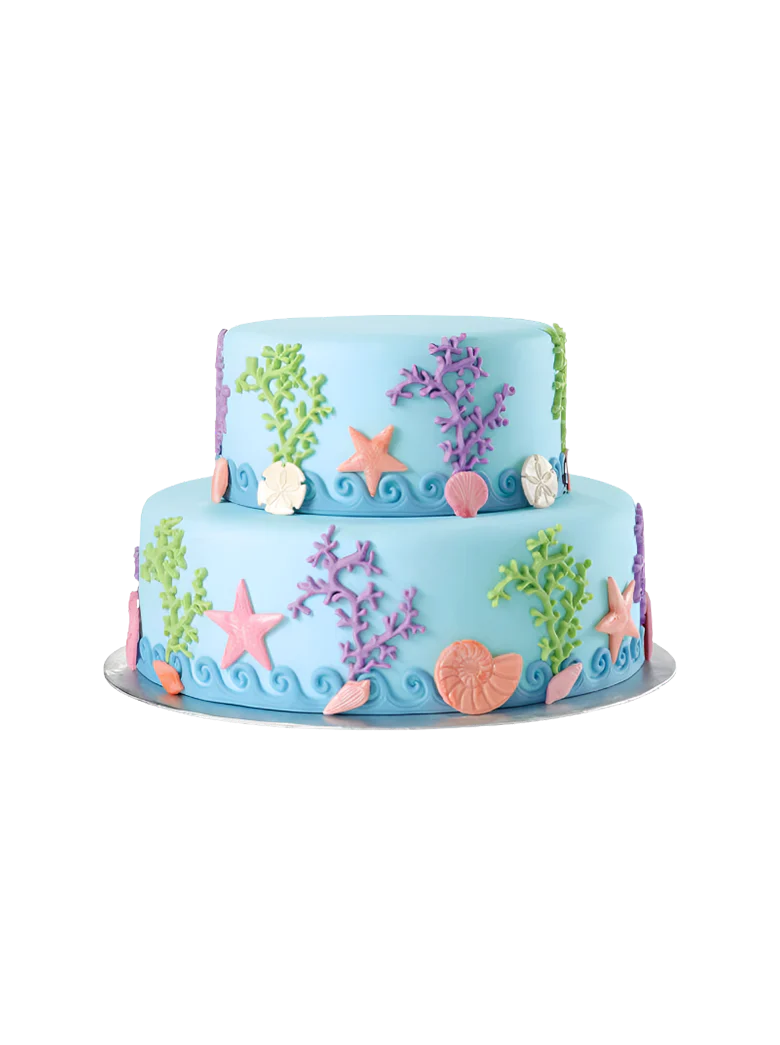 Sea Life All Around Tiered Cake