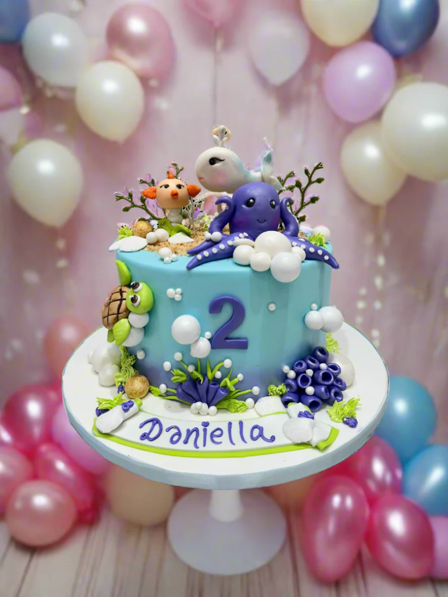 Sea Life Fondant Cake - Image 2