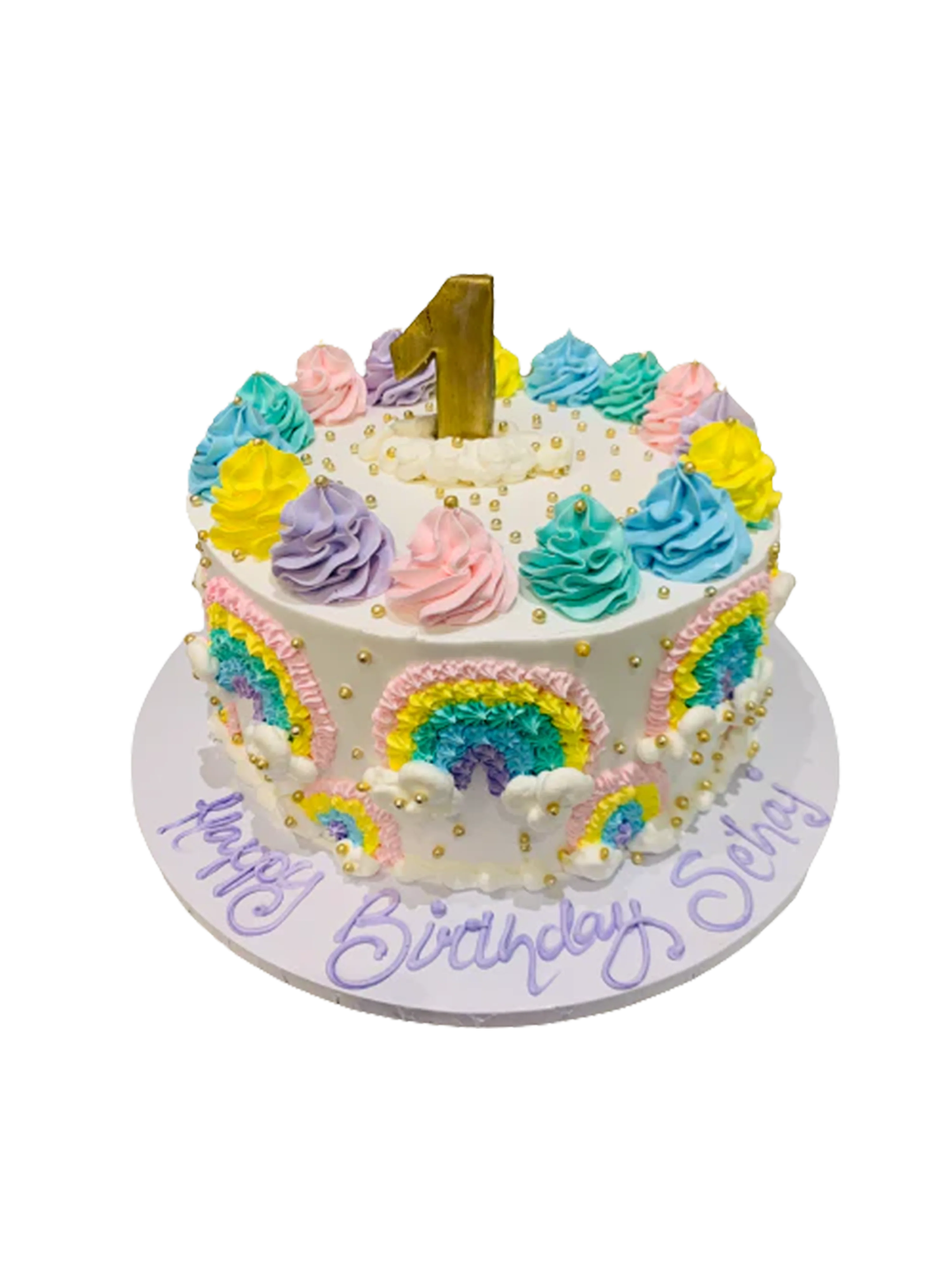 Sehaj Rainbow Birthday Cake
